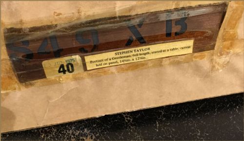 STEPHEN TAYLOR FL 1808 1849A GENTLEMAN SEATED ON A CHIPPENDALE DESK CHAIR IN A PANELED INTERIOR - ADDITIONAL PHOTO 6