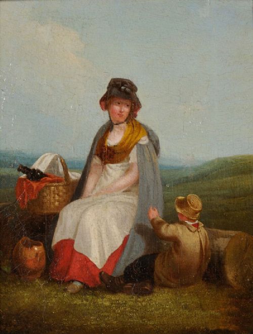 Jacques Laurent Agasse, 1767 - 1849
A Wayside Rest