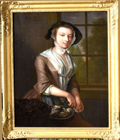 STUDIO OF PHILIP MERCIER 16891760THE FAIR OYSTER GIRL