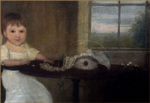 FRANCIS ALLEYNE 1750 1815PORTRAIT OF MRS ANN CLIFTON 17531820 AND HER SON NATHANIEL SATED BY A TABLE - ADDITIONAL PHOTO 2