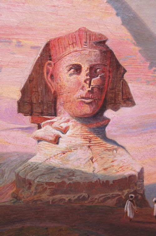 HUGO VOGEL 1855 1934THE PYRAMIDS AT GIZEHSIGNED H VOGELOIL ON CANVAS76 X 5080 CM 30 X 20 IN - ADDITIONAL PHOTO 5