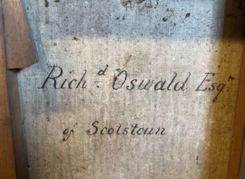 WILLIAM DENUNE 17151750PORTRAIT OF RICHARD OSWALD 16871763 OF SCOTSTOUNINSCRIBED SIGNED AND DATED ON THE REVERSE RICHD OSWALD ESQ OF SCOTSTOUN DE NUNE PINXIT 1747 - ADDITIONAL PHOTO 7