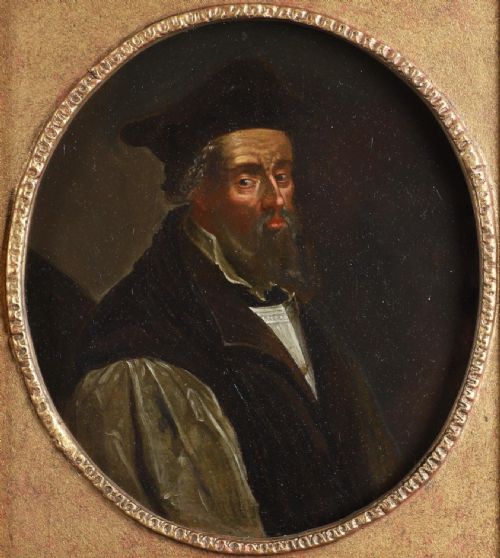 CIRCLE OF ADRIAEN VAN DER WERFF 1659 1722PORTRAIT OF BISHOP NICHOLAS RIDLEY C1500 1555 BISHOP OF LONDON WESTMINSTER AN OXFORD MARTYRPORTRAIT OF BISHOP NICHOLAS RIDLEYOIL ON COPPER1950 X 17 CM - ADDITIONAL PHOTO 3