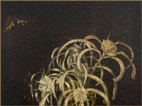 CIRCLE OF PIERREJOSEPH REDOUT 1759 1840A WHITE SPIDER LILY AND BUTTERFLYOIL ON CANVAS87 X 53 CM - ADDITIONAL PHOTO 4