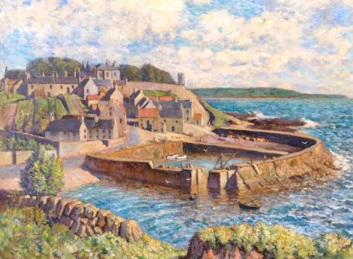 JAMES TORRINGTON BELL 1898 1950CRAIL HARBOUR FIFE SCOTLAND J TORRINGTON BELLOIL ON CANVAS64 X 77 CM - ADDITIONAL PHOTO 1