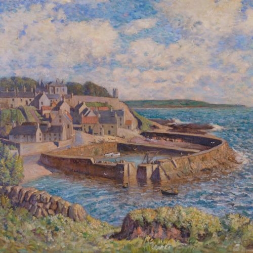 JAMES TORRINGTON BELL 1898 1950CRAIL HARBOUR FIFE SCOTLAND J TORRINGTON BELLOIL ON CANVAS64 X 77 CM - ADDITIONAL PHOTO 2