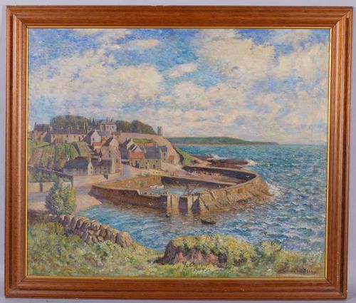 JAMES TORRINGTON BELL 1898 1950CRAIL HARBOUR FIFE SCOTLAND J TORRINGTON BELLOIL ON CANVAS64 X 77 CM - ADDITIONAL PHOTO 3