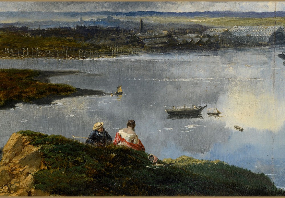 Edmund John Niemann 1813 1876 Panorama Of The Medway From Upnor Hill 