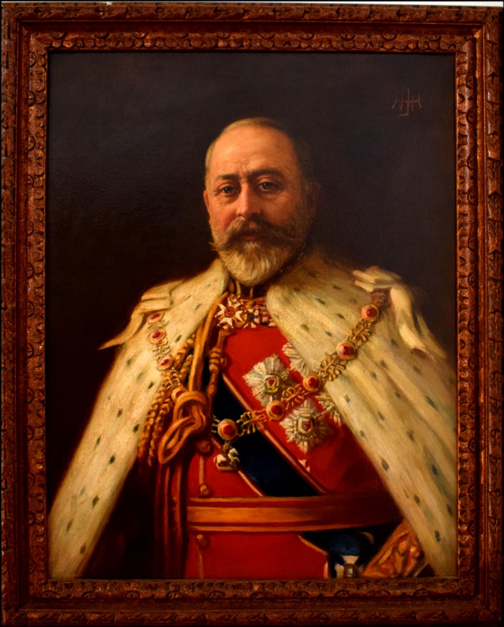 Henry John Hudson RA, SBA, RP 1841 - 1910
Portrait of King Edward VII 1841 -1910
signed with monogram View IV