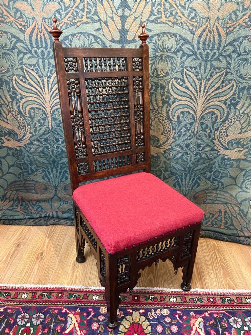 PAIR OF CAIRENE BAZAAR CHAIRS ATTRIBUTED TO LIBERTY CO - ADDITIONAL PHOTO 7