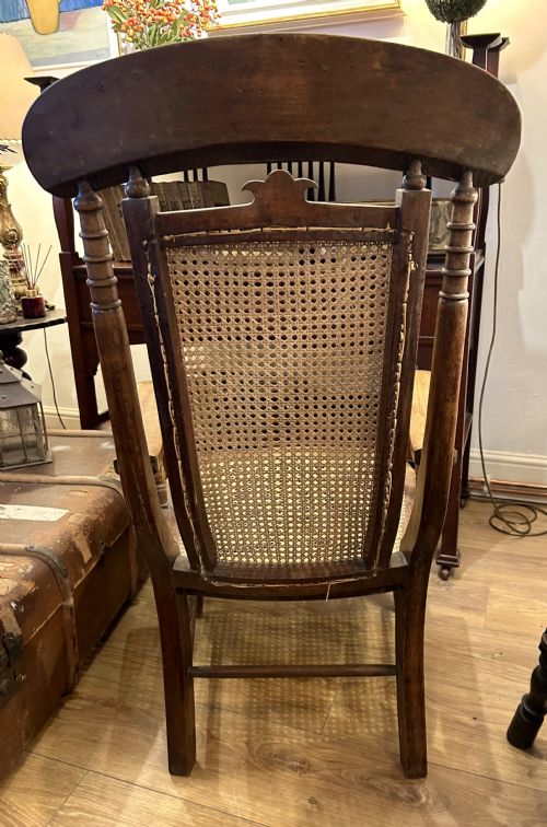 RUSTIC ARMCHAIR WITH CANE BACK AND SEAT - ADDITIONAL PHOTO 5