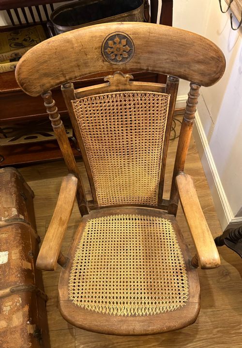 RUSTIC ARMCHAIR WITH CANE BACK AND SEAT - ADDITIONAL PHOTO 6