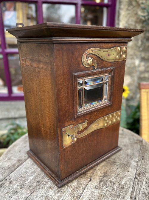 JUGENDSTIL GERMAN OAK HOTEL POST BOX - ADDITIONAL PHOTO 3