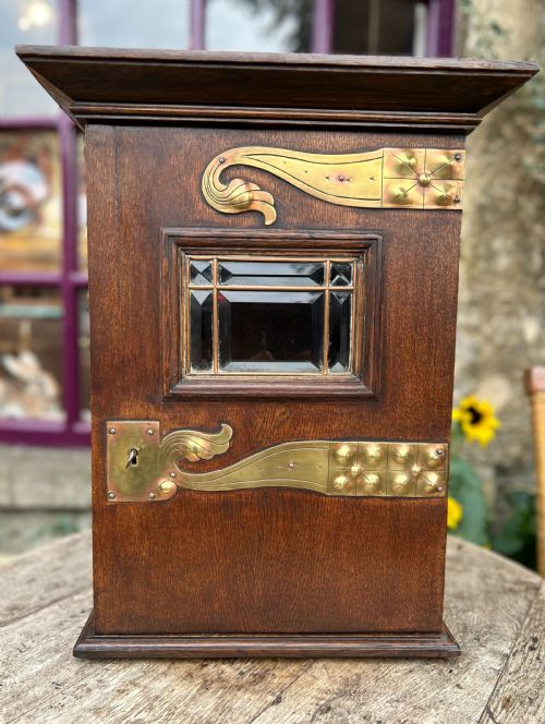 JUGENDSTIL GERMAN OAK HOTEL POST BOX - ADDITIONAL PHOTO 4