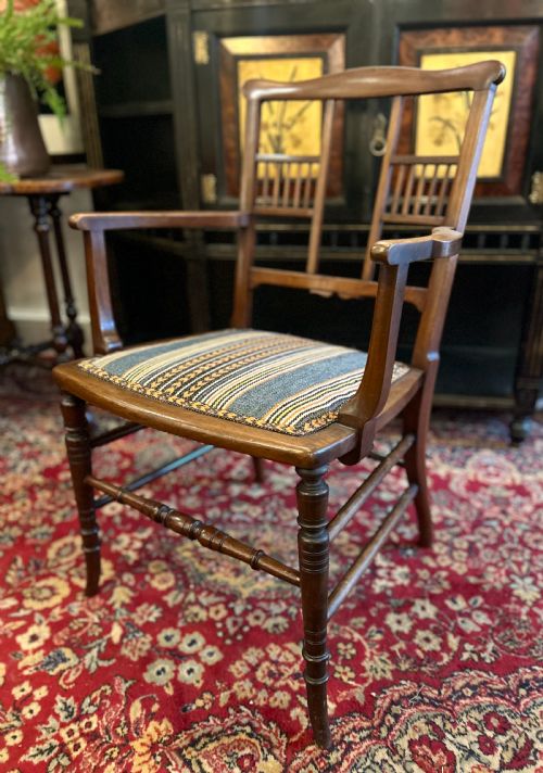 AESTHETIC MOVEMENT BEDROOM CHAIR - ADDITIONAL PHOTO 5