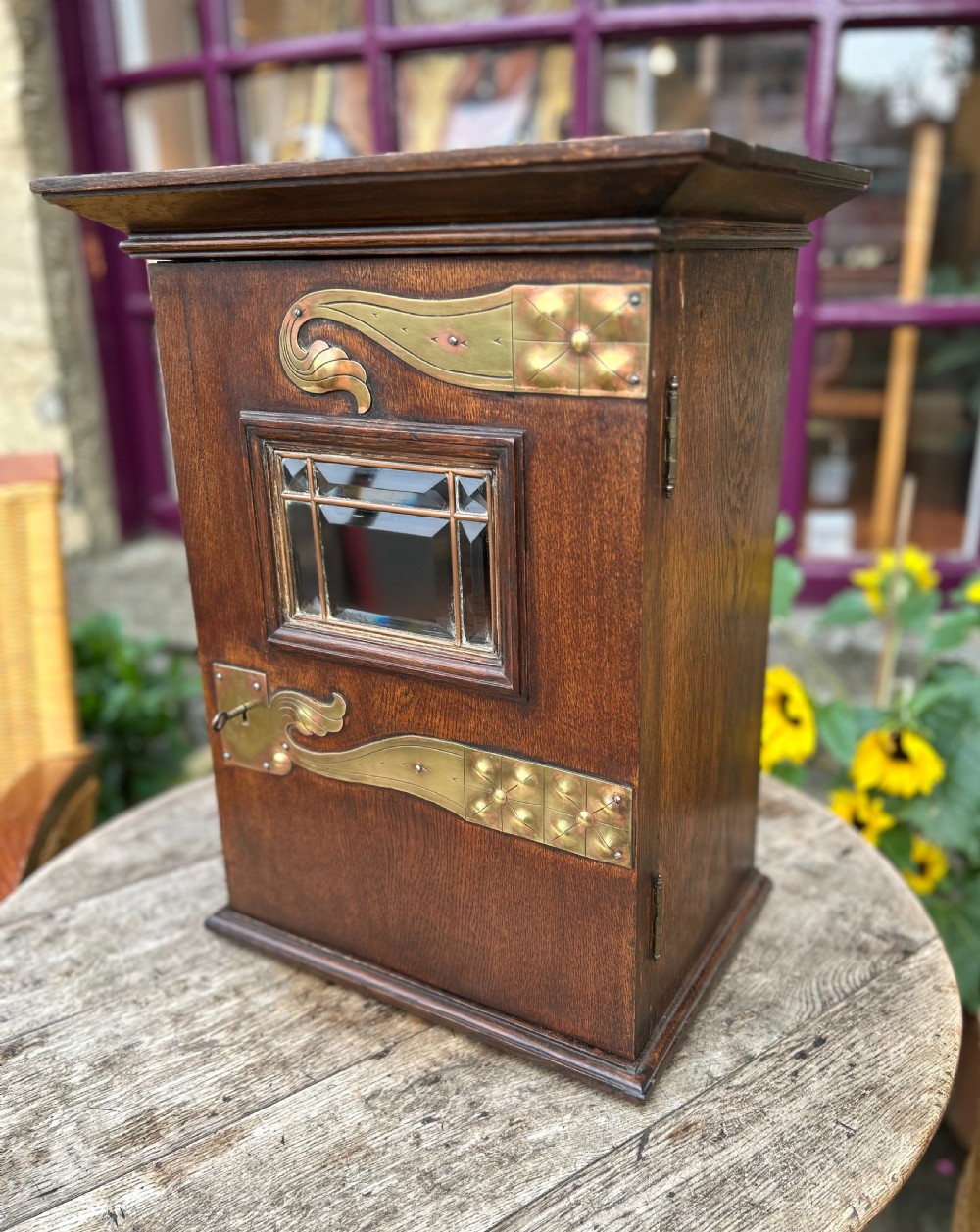 Jugendstil German Oak Hotel Post Box View III