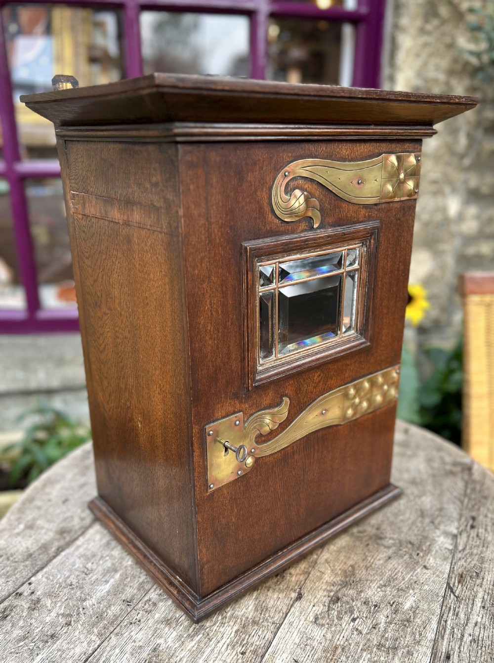 Jugendstil German Oak Hotel Post Box View IV