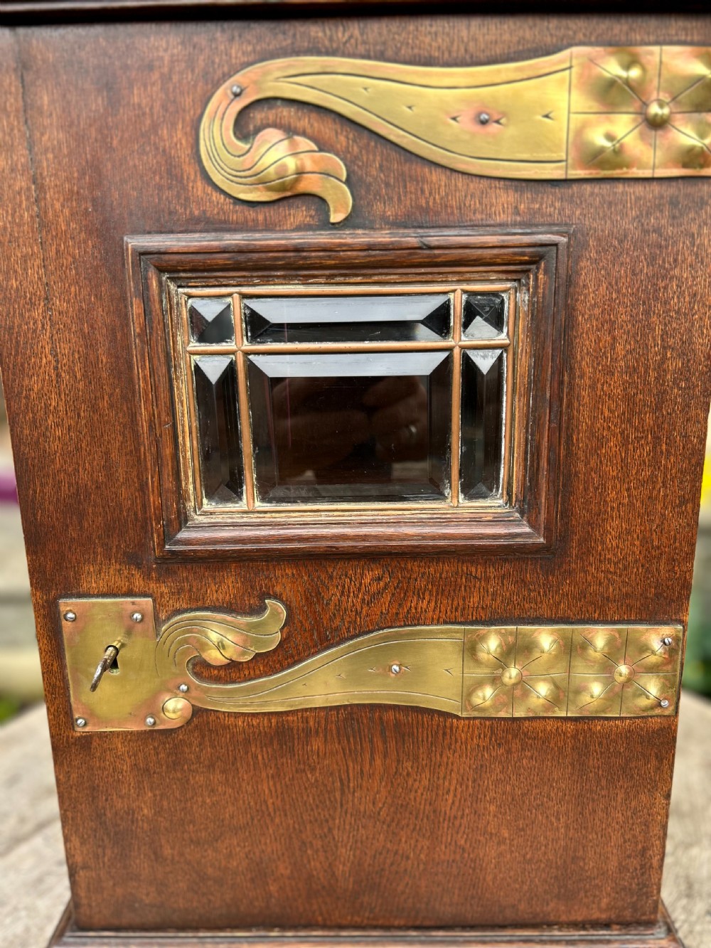 Jugendstil German Oak Hotel Post Box View VI