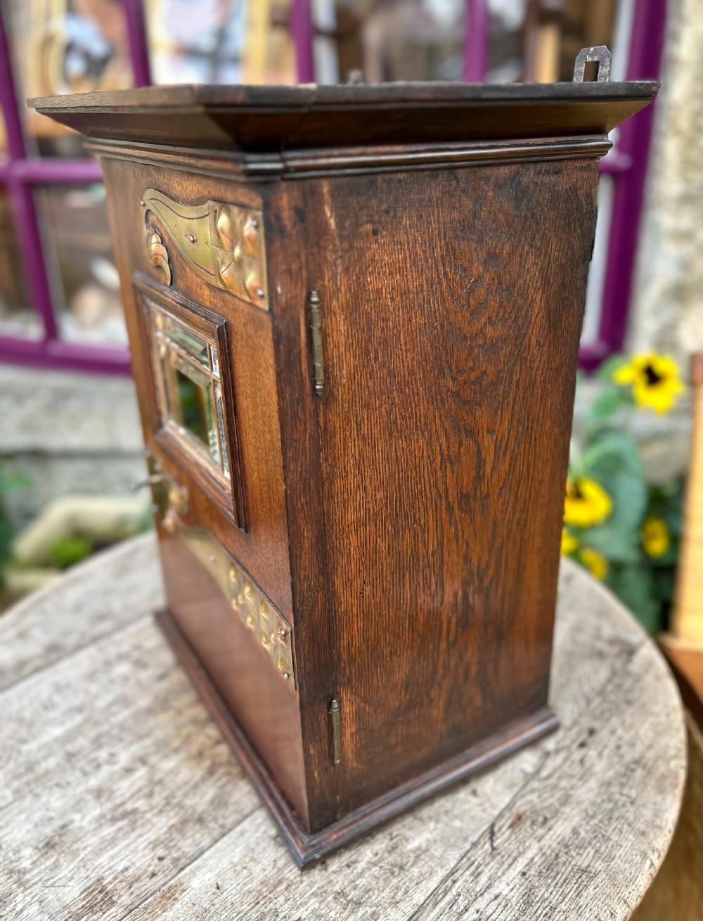 Jugendstil German Oak Hotel Post Box View IX