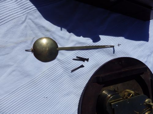 ENGLISH 1860S CONVEX FUSEE DROP DIAL WALL CLOCK - ADDITIONAL PHOTO 11