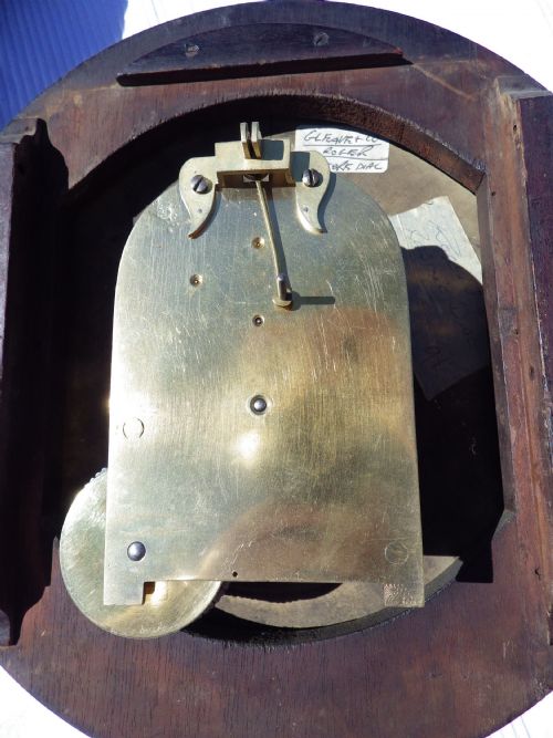 ENGLISH 1860S CONVEX FUSEE DROP DIAL WALL CLOCK - ADDITIONAL PHOTO 7