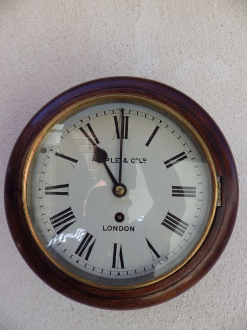 english 8 maple co fusee dial clock - CATEGORY: ANTIQUE CLOCKS - DATED 1880