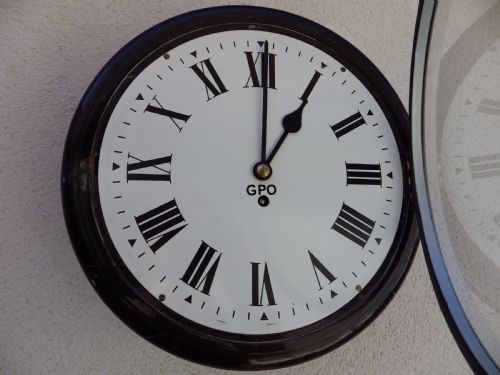 FUSEE GPO WALL CLOCK 1930'S - ADDITIONAL PHOTO 4