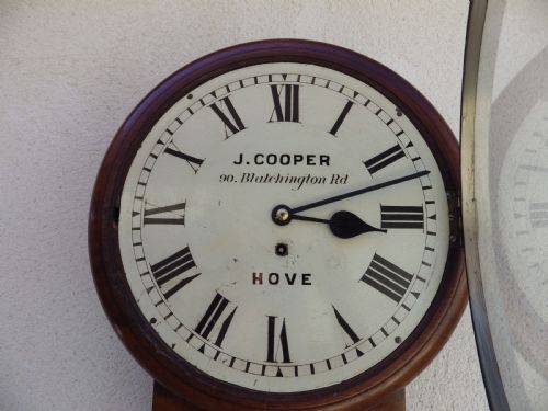ENGLISH FUSEE DROP DIAL WALL CLOCK - ADDITIONAL PHOTO 2