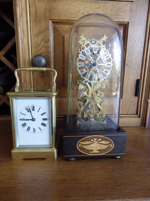 SKELETON CLOCK ENGLISH FUSEE MINIATURE RUN VIA PLATFORM ESCAPEMENT - ADDITIONAL PHOTO 1