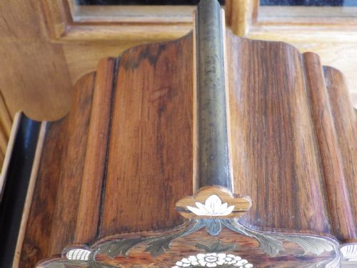SIMPLY STUNNING ROSEWOOD INLAYED FRENCH MANTEL CLOCK - ADDITIONAL PHOTO 13