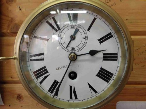 english ships fusee clock fully restored movement 1890 - CATEGORY: ANTIQUE CLOCKS - DATED 1890