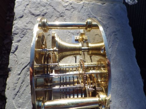 SHIPS FUSEE BULK HEAD CLOCK FULLY RESTORED MOVEMENT CASE - ADDITIONAL PHOTO 4