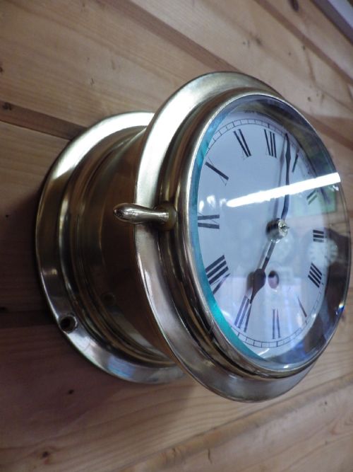 SHIPS FUSEE BULK HEAD CLOCK FULLY RESTORED MOVEMENT CASE - ADDITIONAL PHOTO 1
