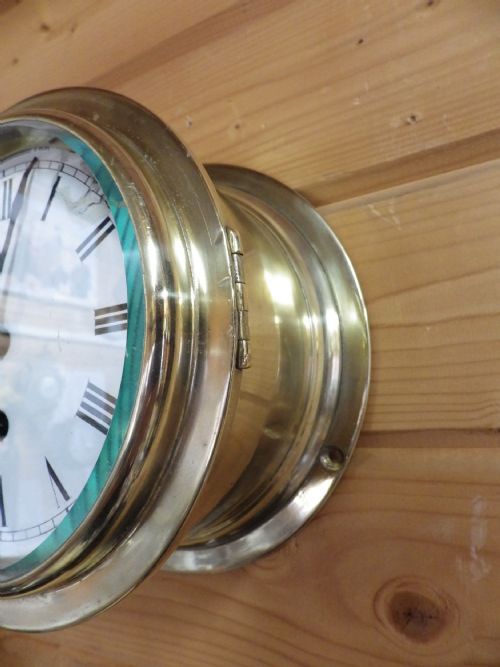 SHIPS FUSEE BULK HEAD CLOCK FULLY RESTORED MOVEMENT CASE - ADDITIONAL PHOTO 2