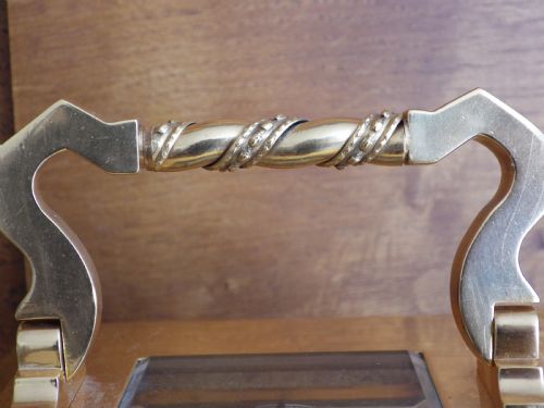 FRENCH STRIKING CARRIAGE CLOCK MOVEMENT FULLY RESTORED RARE CASE STYLE - ADDITIONAL PHOTO 4