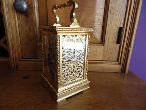 FRENCH STRIKING CARRIAGE CLOCK MOVEMENT FULLY RESTORED RARE CASE STYLE - ADDITIONAL PHOTO 7