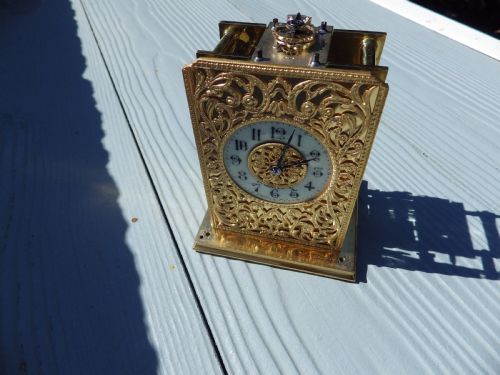 FRENCH STRIKING CARRIAGE CLOCK MOVEMENT FULLY RESTORED RARE CASE STYLE - ADDITIONAL PHOTO 18