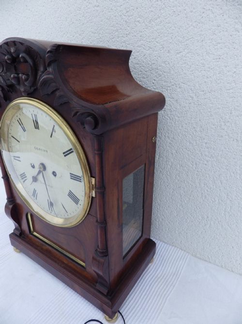 ENGLISH DOUBLE FUSEE BRACKET CLOCK OSBORN OF BOGNOR REGIS - ADDITIONAL PHOTO 3