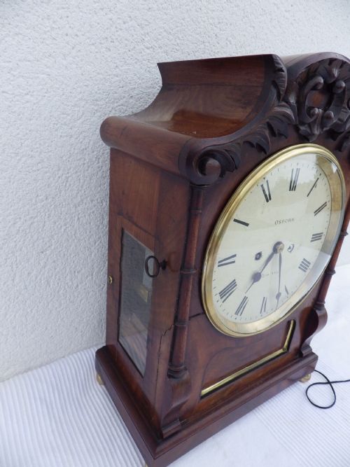 ENGLISH DOUBLE FUSEE BRACKET CLOCK OSBORN OF BOGNOR REGIS - ADDITIONAL PHOTO 4
