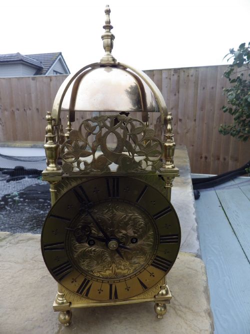 lantern clock double fusee ting tang strike a rare clock - CATEGORY: ANTIQUE CLOCKS - DATED 1890