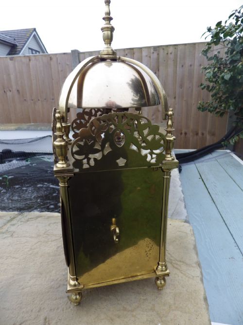 LANTERN CLOCK DOUBLE FUSEE TING TANG STRIKE A RARE CLOCK - ADDITIONAL PHOTO 3