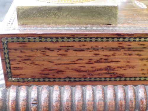 FRENCH CHARLES X PORTICO CLOCK STUNNING INLAY - ADDITIONAL PHOTO 11