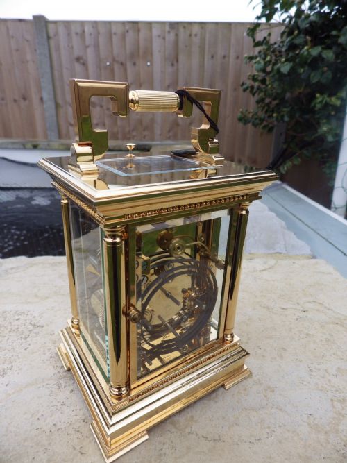 L EPEE MOON PHASE SECONDS DIAL LARGE REPEATING CARRIAGE CLOCK - ADDITIONAL PHOTO 5