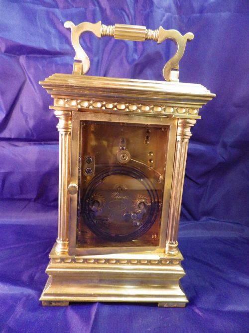 FRENCH REPEATING CARRIAGE CLOCK SIMPLY STUNNING BOW SIDED CASE - ADDITIONAL PHOTO 6