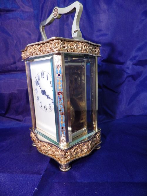 FRENCH CARRIAGE CLOCK IN A REALLY NICE CASE STYLE - ADDITIONAL PHOTO 1