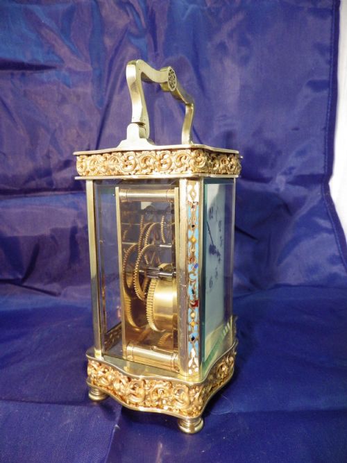 FRENCH CARRIAGE CLOCK IN A REALLY NICE CASE STYLE - ADDITIONAL PHOTO 3