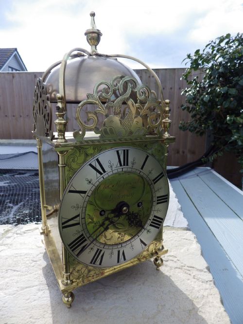 english lantern clock case around 1780 double fusee movement charles raymond of lydeway - CATEGORY: ANTIQUE CLOCKS - DATED 1800