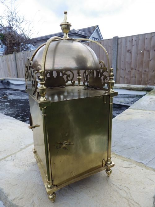 ENGLISH LANTERN CLOCK CASE AROUND 1780 DOUBLE FUSEE MOVEMENT CHARLES RAYMOND OF LYDEWAY - ADDITIONAL PHOTO 3