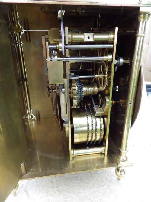 ENGLISH LANTERN CLOCK CASE AROUND 1780 DOUBLE FUSEE MOVEMENT CHARLES RAYMOND OF LYDEWAY - ADDITIONAL PHOTO 6