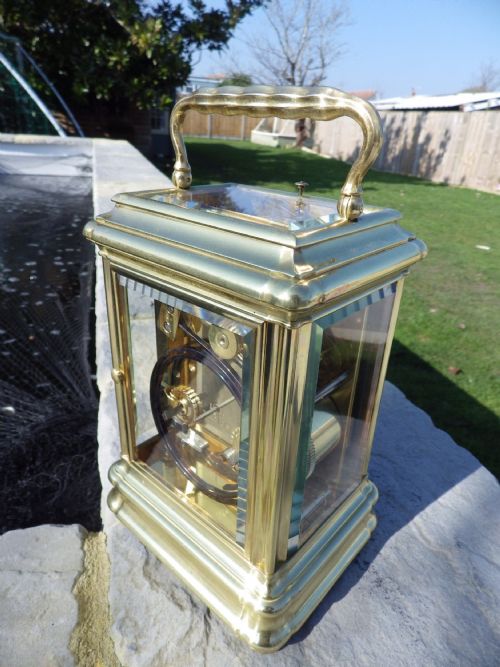 ALFRED DROCOURT RARE GIANT REPEATING CARRIAGE CLOCK FULLY RESTORED - ADDITIONAL PHOTO 4